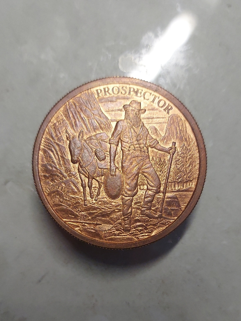 Prospector Commemorative Copper Round - Rustic Copper Tone
